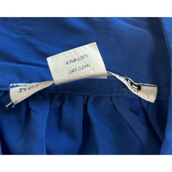 Vintage Necessary Objects Sz M Mini Skirt Blue Floral Eyelet Retro Feminine Boho - Picture 6 of 8